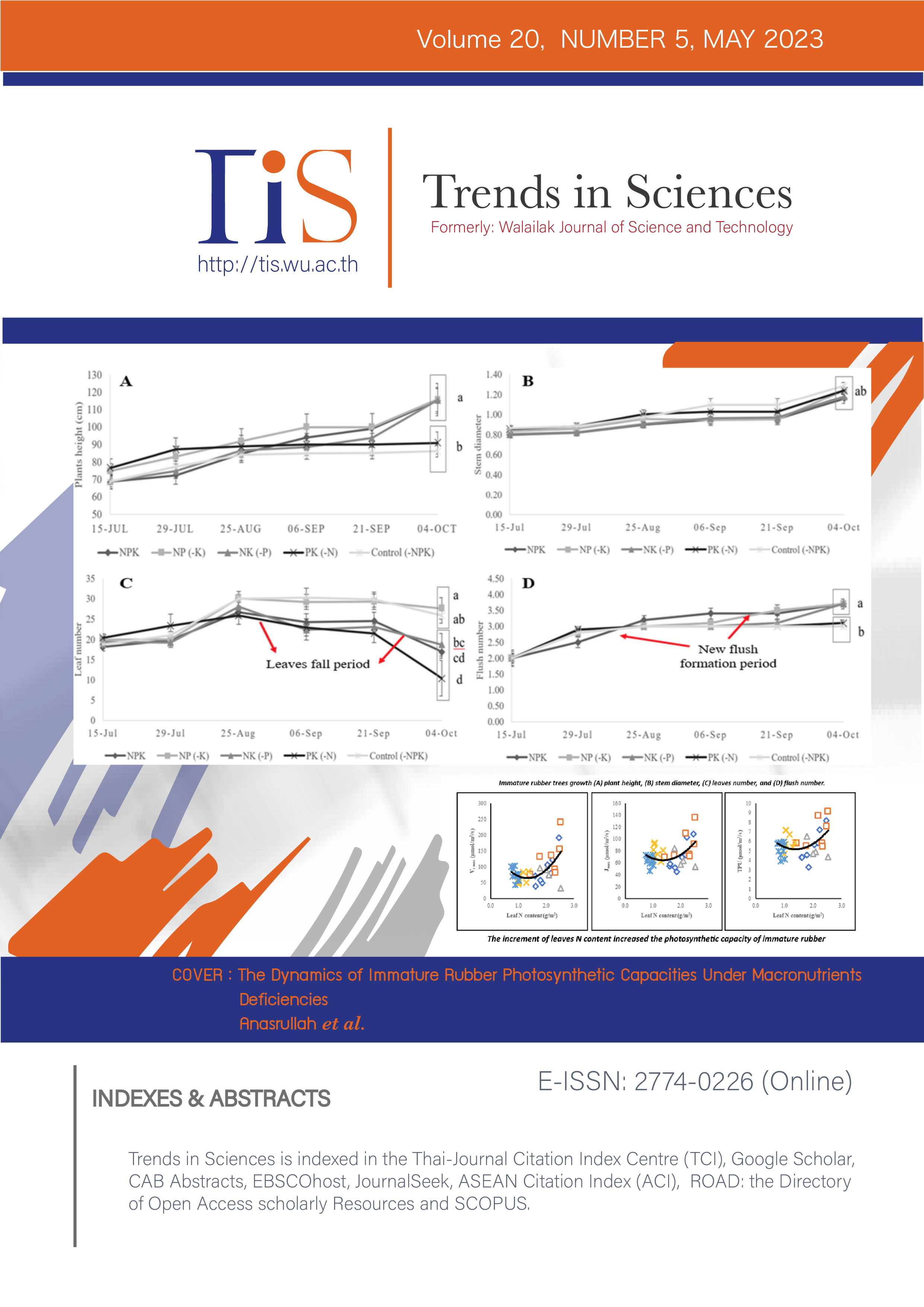 					View Vol. 20 No. 5 (2023): Trends in Sciences, Volume 20, Number 5, May 2023
				